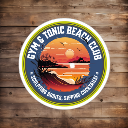 DIE CUT STICKER: GYM & TONIC BEACH CLUB